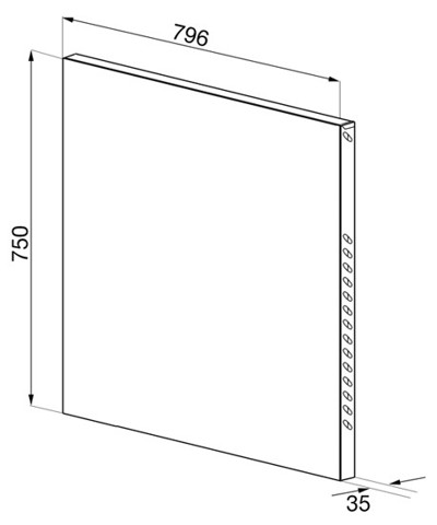 Smeg KITC8X accessorio e parte per fornello Alzata paraschizzi
