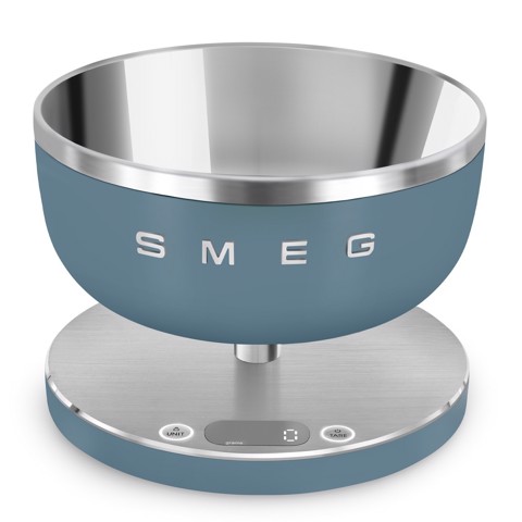 Smeg KSC01SBMWW bilancia da cucina Blu Superficie piana Rotondo Bilancia da cucina elettronica