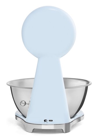 Smeg KSF01PBWW bilancia da cucina Blu, Cromo Superficie piana Bilancia da cucina elettronica