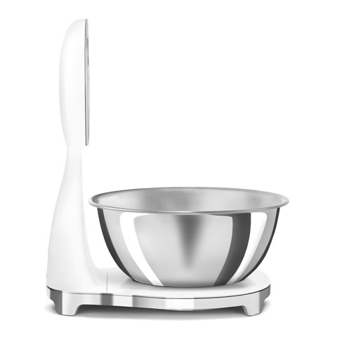 Smeg KSF01WHWW bilancia da cucina Cromo, Bianco Superficie piana Bilancia da cucina elettronica