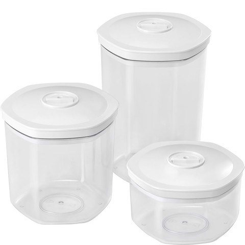 Smeg LIFEBOX recipiente per cibo Altro Set Trasparente, Bianco 3 pz