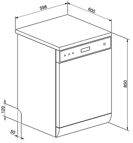 Smeg LP364XT lavastoviglie Libera installazione 14 coperti E