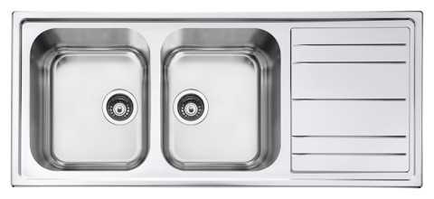 Smeg LPR116 lavello Lavello montato su piano Rettangolare Acciaio inossidabile Made in Italy