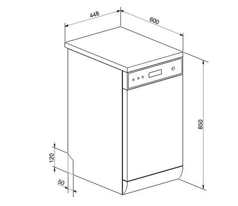 Smeg LSA4525XIN lavastoviglie Libera installazione 10 coperti E