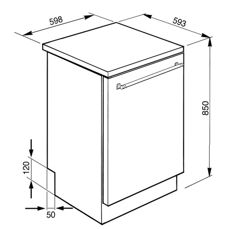 Smeg LVS433STPXIN lavastoviglie Libera installazione 13 coperti D