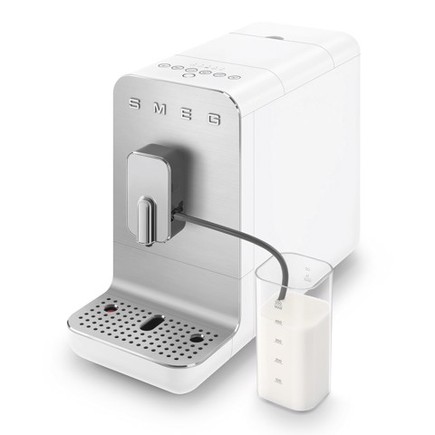Smeg Macchina da Caffè Automatica con sistema latte Collezione Aesthetic – Bianco – BCC13WHMEU