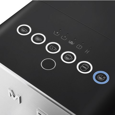 Smeg Macchina da Caffè Automatica con sistema latte Collezione Aesthetic – Nero – BCC13BLMEU