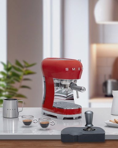 Smeg Macchina da Caffè Espresso Manuale 50's Style – Rosso LUCIDO – ECF02RDEU
