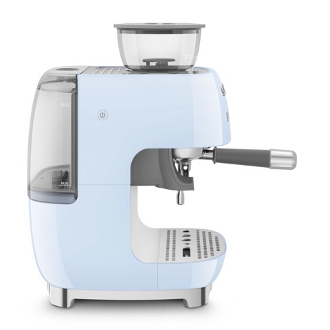 Smeg Macchina da Caffè Espresso Manuale con macinacaffè integrato 50's Style – Azzurro LUCIDO – EGF03PBEU