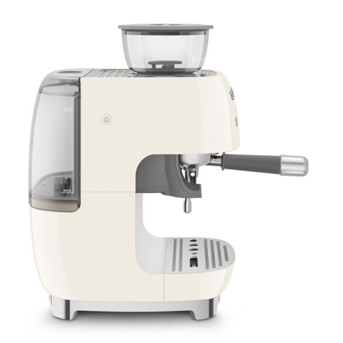 Smeg Macchina da Caffè Espresso Manuale con macinacaffè integrato 50's Style – Panna LUCIDO – EGF03CREU