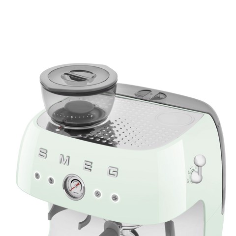 Smeg Macchina da Caffè Espresso Manuale con macinacaffè integrato 50's Style – Verde Pastello LUCIDO – EGF03PGEU