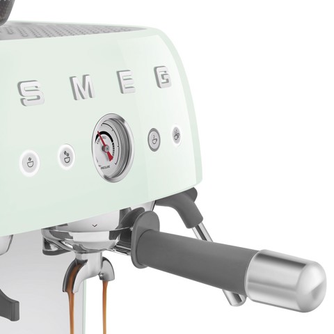 Smeg Macchina da Caffè Espresso Manuale con macinacaffè integrato 50's Style – Verde Pastello LUCIDO – EGF03PGEU
