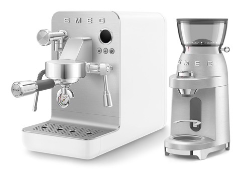 Smeg Macchina da caffè espresso Minipro Linea Collezione - Bianco Opaco - EMC02WHMEU