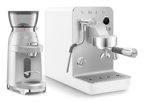 Smeg Macchina da caffè espresso Minipro Linea Collezione - Bianco Opaco - EMC02WHMEU