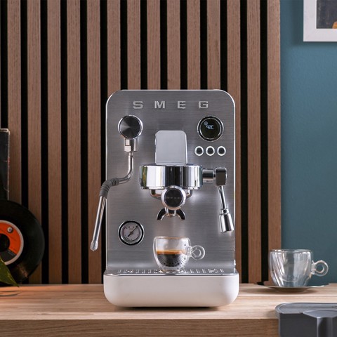 Smeg Macchina da caffè espresso Minipro Linea Collezione - Bianco Opaco - EMC02WHMEU