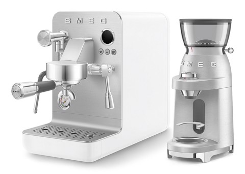 Smeg Macchina da caffè espresso Minipro Linea Collezione - Bianco Opaco - EMC02WHMEU