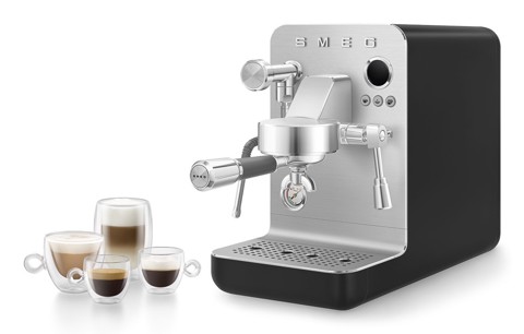 Smeg Macchina da caffè espresso Minipro Linea Collezione - Nero Opaco - EMC02BLMEU
