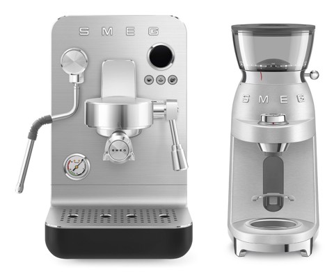 Smeg Macchina da caffè espresso Minipro Linea Collezione - Nero Opaco - EMC02BLMEU