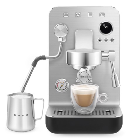 Smeg Macchina da caffè espresso Minipro Linea Collezione - Nero Opaco - EMC02BLMEU