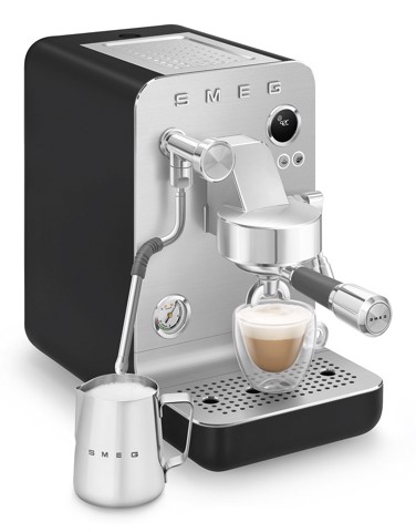 Smeg Macchina da caffè espresso Minipro Linea Collezione - Nero Opaco - EMC02BLMEU