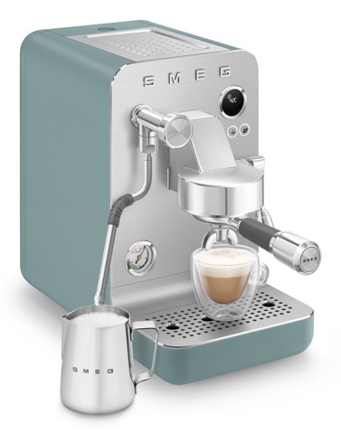Smeg Macchina da caffè espresso Minipro Linea Collezione - Verde Smeraldo Opaco - EMC02EGMEU