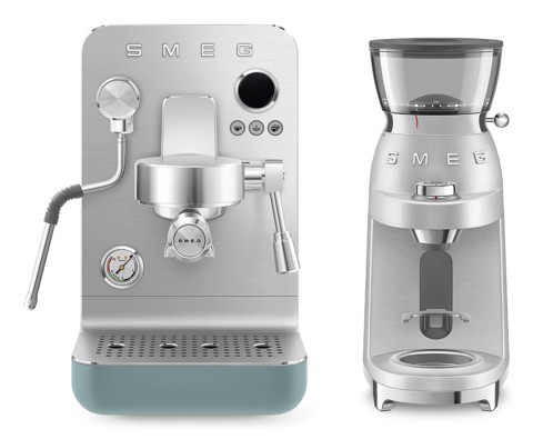Smeg Macchina da caffè espresso Minipro Linea Collezione - Verde Smeraldo Opaco - EMC02EGMEU