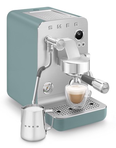 Smeg Macchina da caffè espresso Minipro Linea Collezione - Verde Smeraldo Opaco - EMC02EGMEU