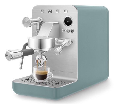 Smeg Macchina da caffè espresso Minipro Linea Collezione - Verde Smeraldo Opaco - EMC02EGMEU