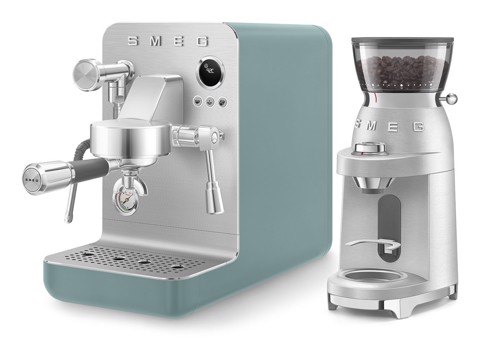 Smeg Macchina da caffè espresso Minipro Linea Collezione - Verde Smeraldo Opaco - EMC02EGMEU