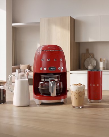 Smeg MFF02RDEU montalatte e scaldalatte Rosso