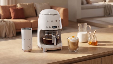 Smeg MFF02WHMEU montalatte e scaldalatte Bianco