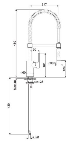 Smeg MIDR55CR rubinetto Cromo