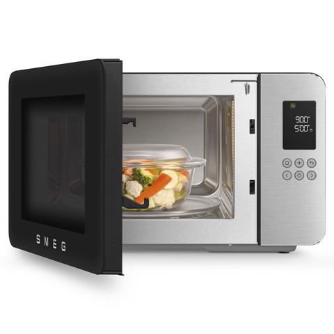 Smeg MOC01BLMEU forno a microonde Nero Microonde con grill Superficie piana 29 L 1450 W