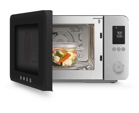 Smeg MOC02BLMEU forno a microonde Nero Microonde combinato Superficie piana 27 L 1450 W