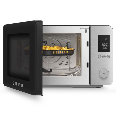 Smeg MOC02BLMEU forno a microonde Nero Microonde combinato Superficie piana 27 L 1450 W