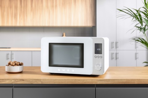 Smeg MOC02WHMEU forno a microonde Bianco Microonde combinato Superficie piana 27 L 1450 W