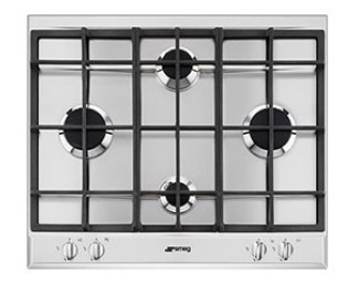 Smeg P260XGH piano cottura Acciaio inox Da incasso 60 cm Gas 4 Fornello(i) Made in Italy