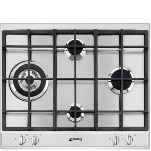 Smeg P261XGH piano cottura Acciaio inossidabile Da incasso Gas 4 Fornello(i)