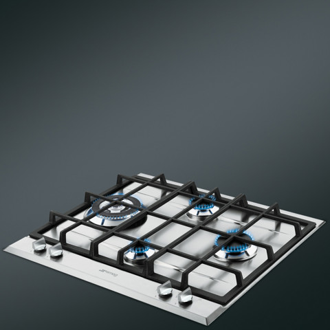 Smeg P261XGH piano cottura Acciaio inossidabile Da incasso Gas 4 Fornello(i)