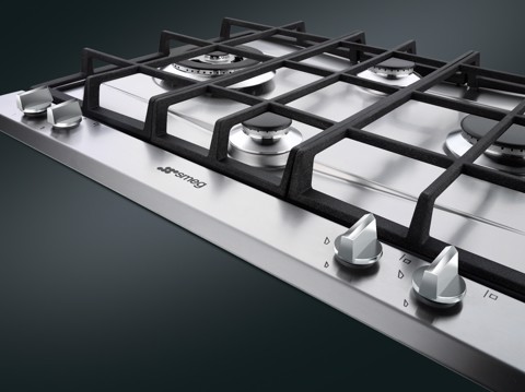 Smeg P261XGH piano cottura Acciaio inox Da incasso 60 cm Gas 4 Fornello(i) Made in Italy