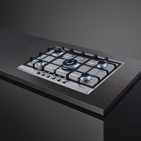 Smeg P272XGH piano cottura Acciaio inossidabile Da incasso Gas 5 Fornello(i)