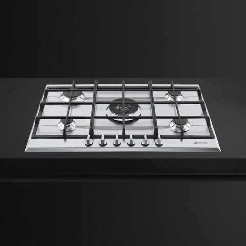 Smeg P272XGH piano cottura Acciaio inox Da incasso 75 cm Gas 5 Fornello(i) Made in Italy