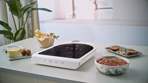 Smeg Piastra a induzione portatile Linea Collezione - Bianco Opaco - PIC01WHMEU