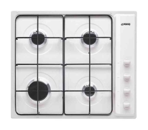 Smeg S64SB piano cottura Bianco Da incasso 60 cm Gas 4 Fornello(i)