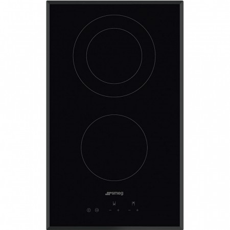 Smeg SE332EPB piano cottura Nero Da incasso 30 cm Piano cottura a induzione 2 Fornello(i)