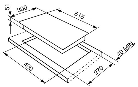 Smeg SI5322B piano cottura Nero Da incasso Piano cottura a induzione 2 Fornello(i)