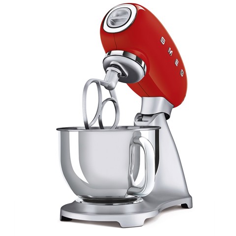 Smeg SMF02RDEU sbattitore Sbattitore con base 800 W Rosso, Argento