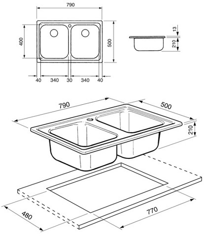 Smeg SP792-2 lavello