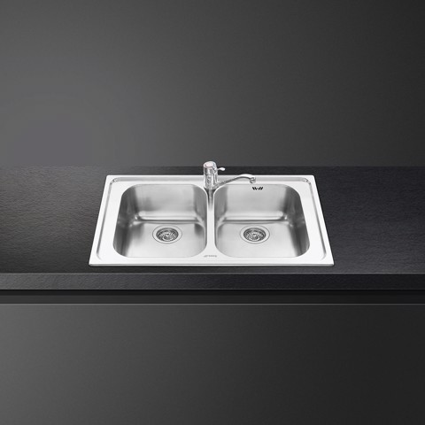 Smeg SP862 lavello Lavello montato su piano Rettangolare Stainless steel Made in Italy