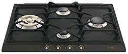 Smeg SR764AO piano cottura Antracite Da incasso Gas 4 Fornello(i) Made in Italy